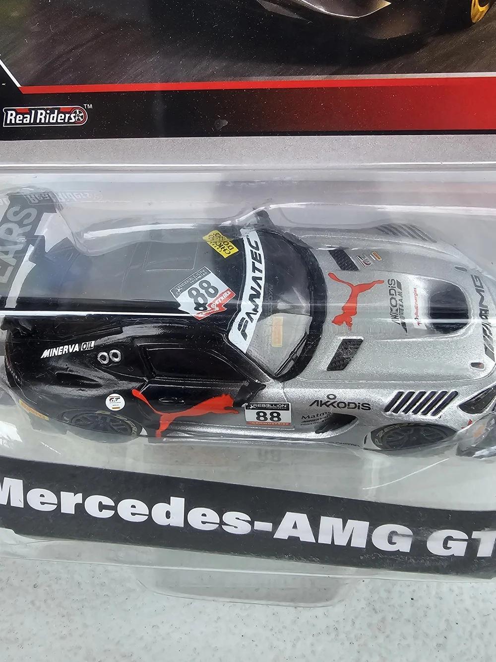 Hot Wheels Premium 1:43 Mercedes-AMG GT3 #88 Real Riders Race Car